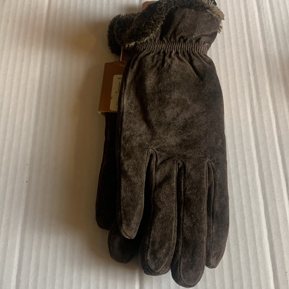Iso Brown Suede Gloves with microlux lining. - Picture 3 of 3